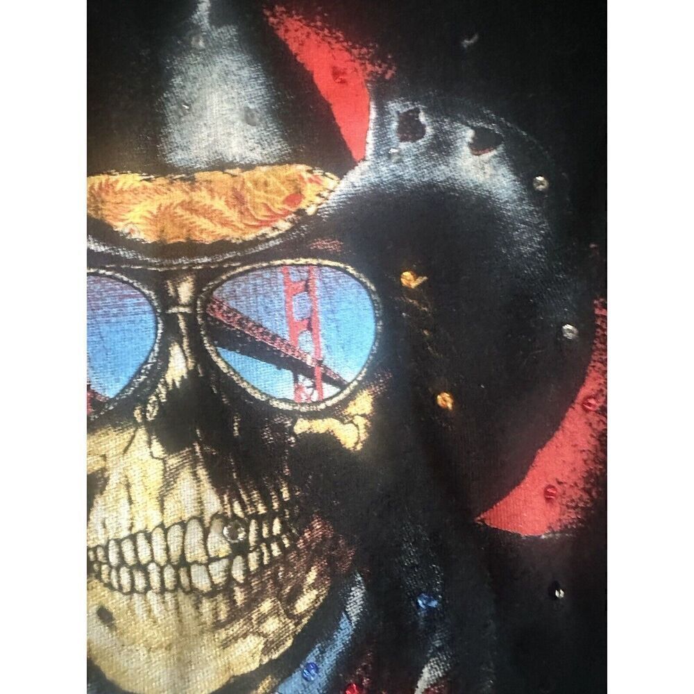 Dolce & Gabbana XS S Skull Graphic Embellished Tee Tshirt Black Cotton - Picture 4 of 7